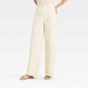 Future Collective Mid-Rise Relaxed Fit Wide Leg Distressed Jeans Offwhite 16